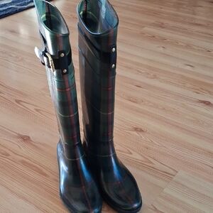 Lauren Ralph Lauren Plaid Winter Boots - Green and Red